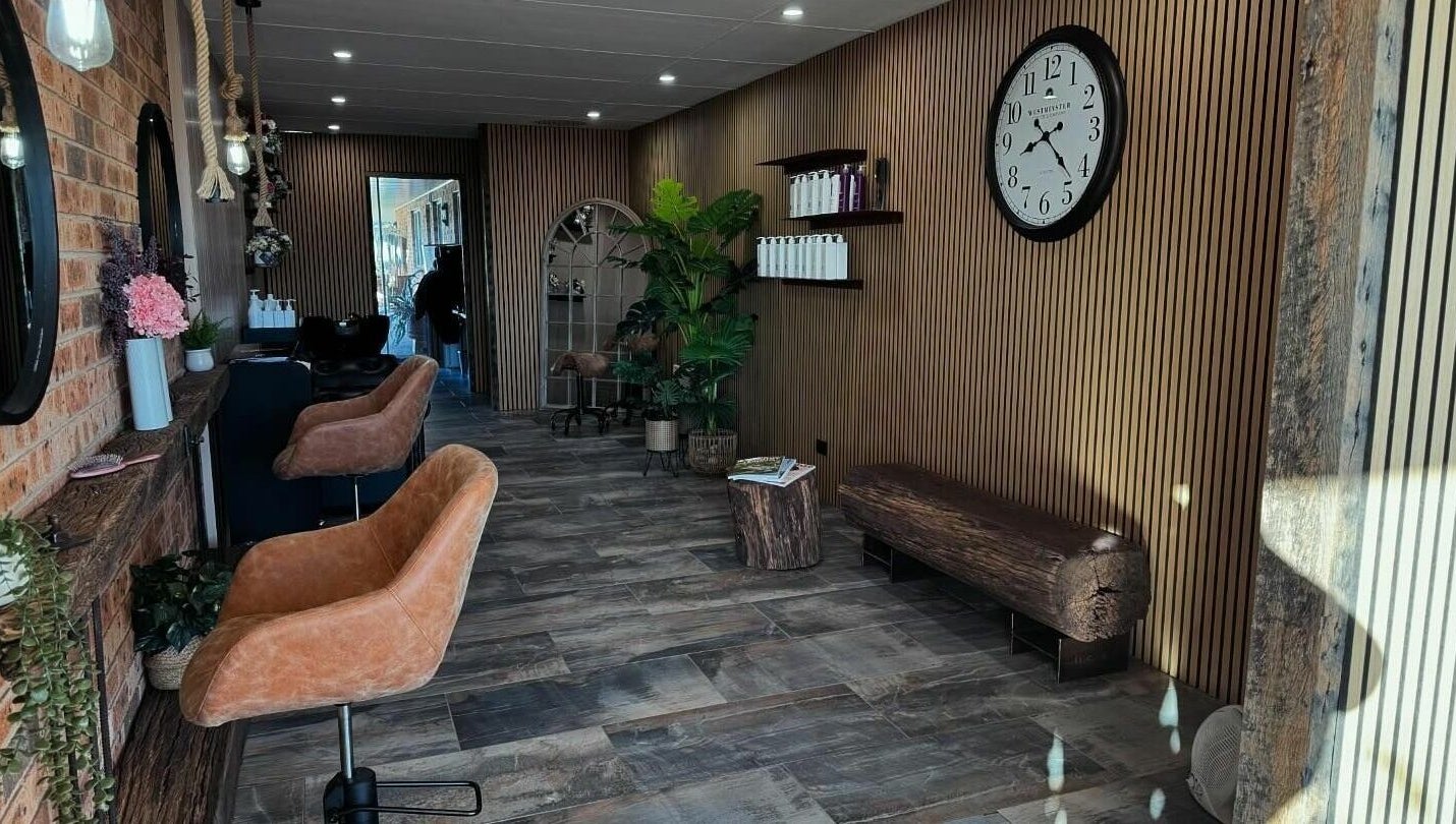 Cozy interior of Outback Hair & Beauty Goulburn with modern chairs and decor, Goulburn, New South Wales, AU.