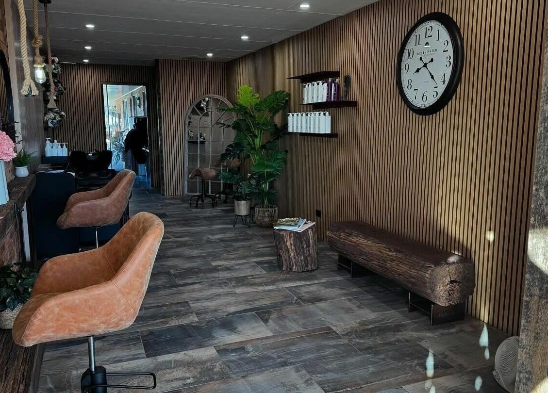 Cozy interior of Outback Hair & Beauty Goulburn with modern chairs and decor, Goulburn, New South Wales, AU.