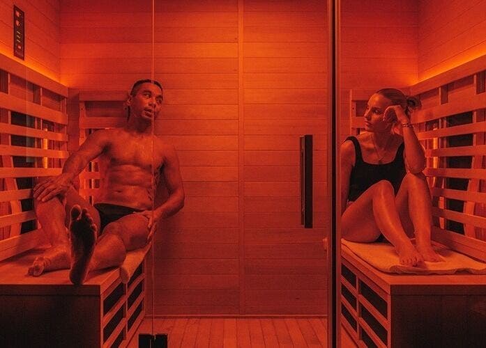 Relaxing infrared sauna experience at 10x Longevity, Hong Kong Island, Hong Kong Island, HK.