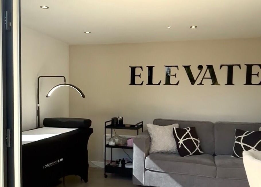 Elevate Lashes venue interior, Berkhamsted, England, GB, featuring a modern and cozy treatment space.