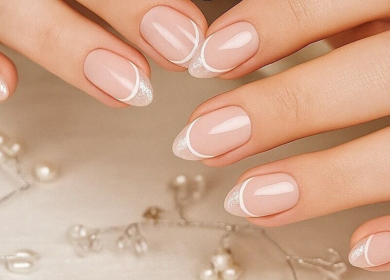 Elegant French manicure at Nel Nails, showcasing clean, polished nails in Aughnacloy, Northern Ireland, GB.