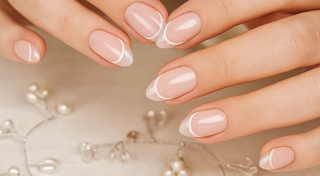 Elegant French manicure at Nel Nails, showcasing clean, polished nails in Aughnacloy, Northern Ireland, GB.