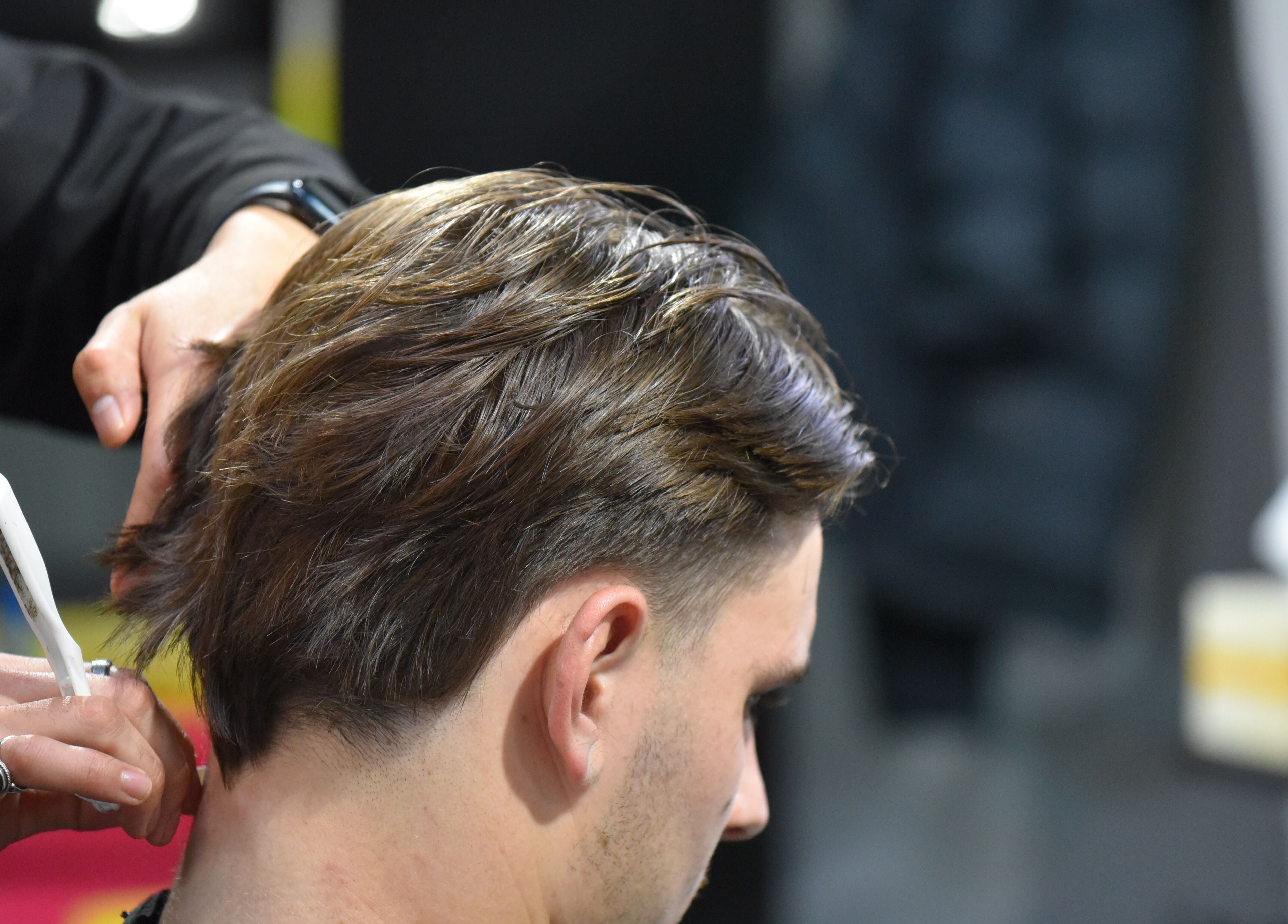 Close-up of a razor cut at The Barbershop Braddon, Braddon, Australian Capital Territory, AU.
