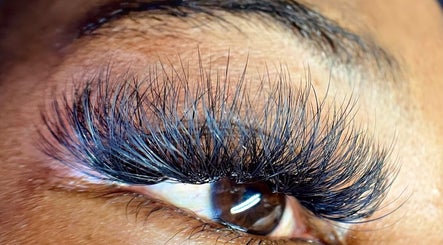 Close-up of expertly done eyelashes at Glamfair Beauty Bar, Randburg, Gauteng, ZA.