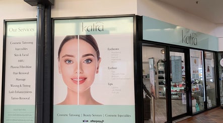 Front view of Katra Beauty in Kennington, Victoria, AU featuring beauty services signage and modern storefront.