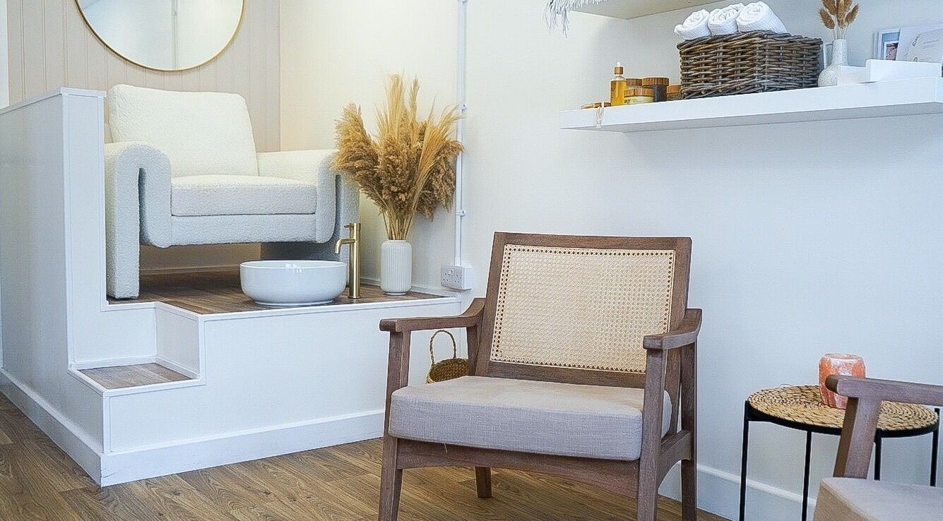 Relaxing treatment area at The Beauty Co. Wadebridge, Wadebridge, England, GB with elegant decor and plush seating.