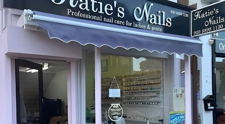 Entrance of Kaites Nails in Twickenham, England, showcasing a stylish storefront with welcoming signage.