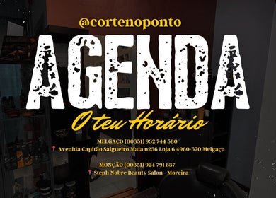 Agenda do Barbearia Corte no Ponto - Steph Nobre Beauty Salon em Monção, Viana do Castelo, PT.