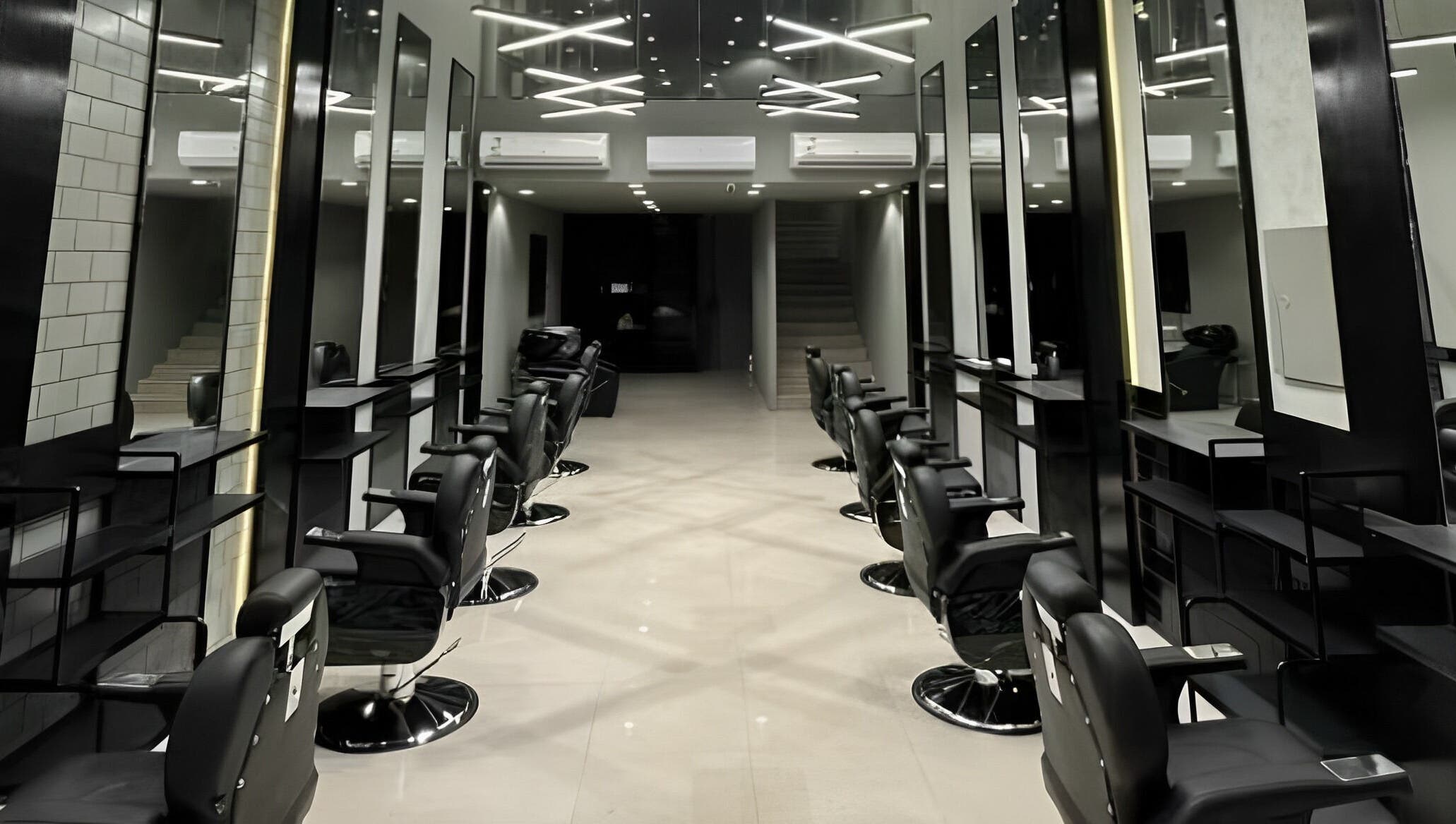 Modern salon interior at 1/2 Cuts Salon صالون هاف كت | Al Aziziyah, Riyadh, Riyadh Province, SA.