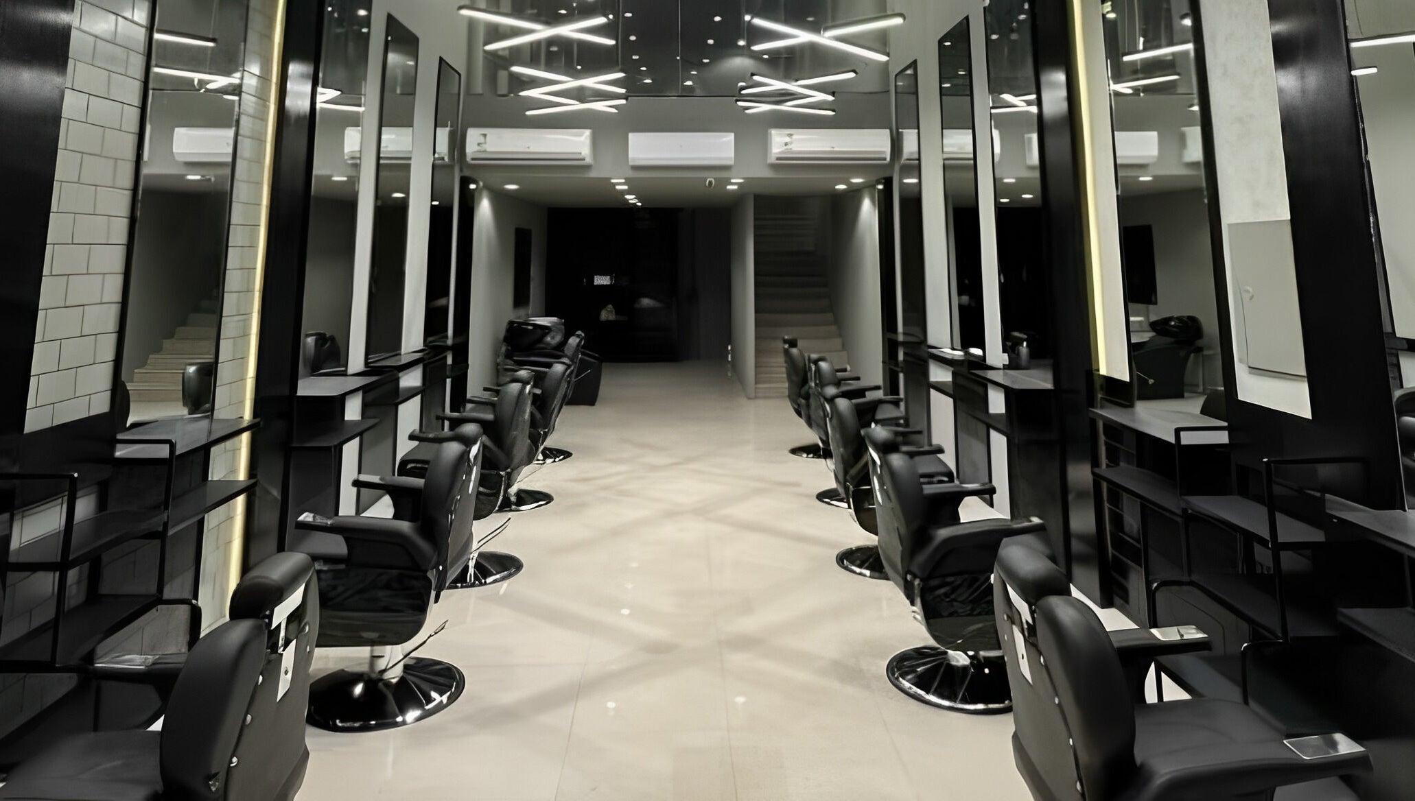 Modern salon interior at 1/2 Cuts Salon صالون هاف كت | Al Aziziyah, Riyadh, Riyadh Province, SA.