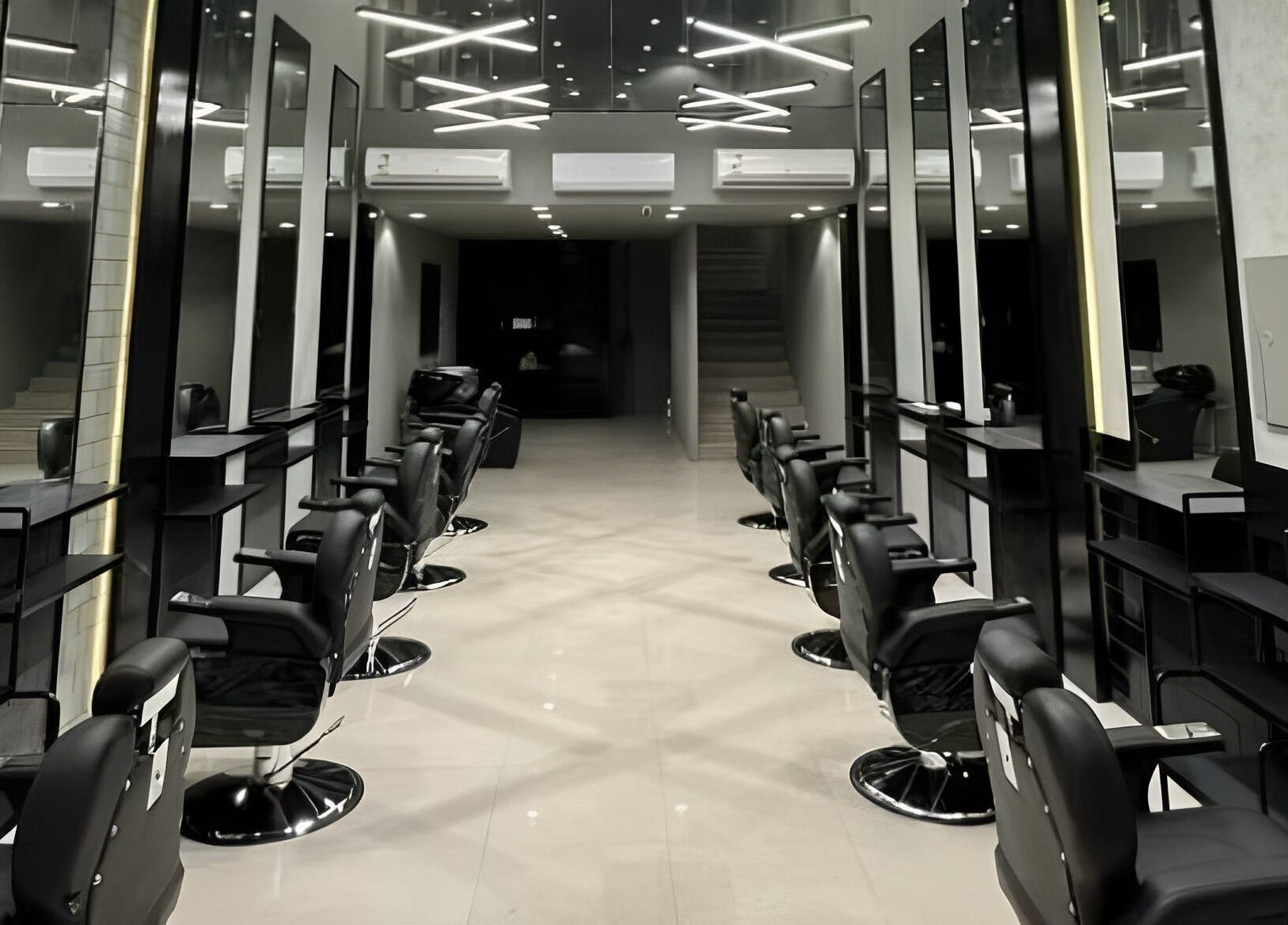 Modern salon interior at 1/2 Cuts Salon صالون هاف كت | Al Aziziyah, Riyadh, Riyadh Province, SA.