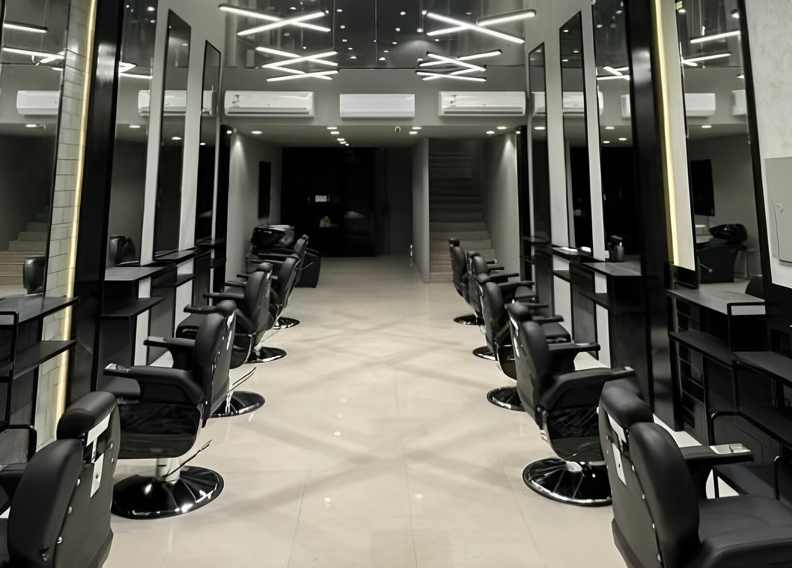 Modern salon interior at 1/2 Cuts Salon صالون هاف كت | Al Aziziyah, Riyadh, Riyadh Province, SA.