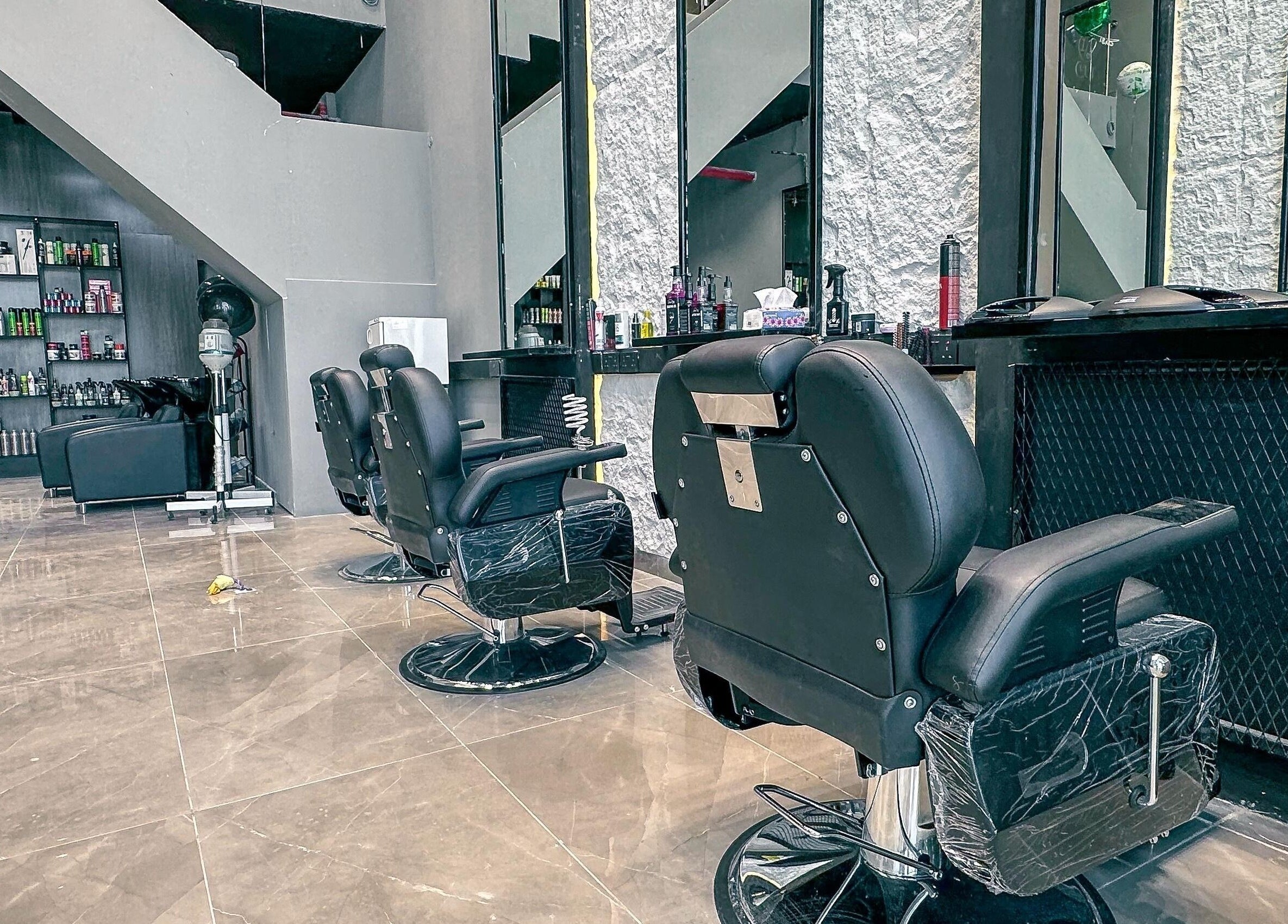Modern salon interior at 1/2 Cuts Salon صالون هاف كت | Al Dammam, Dammam, Eastern Province, SA.