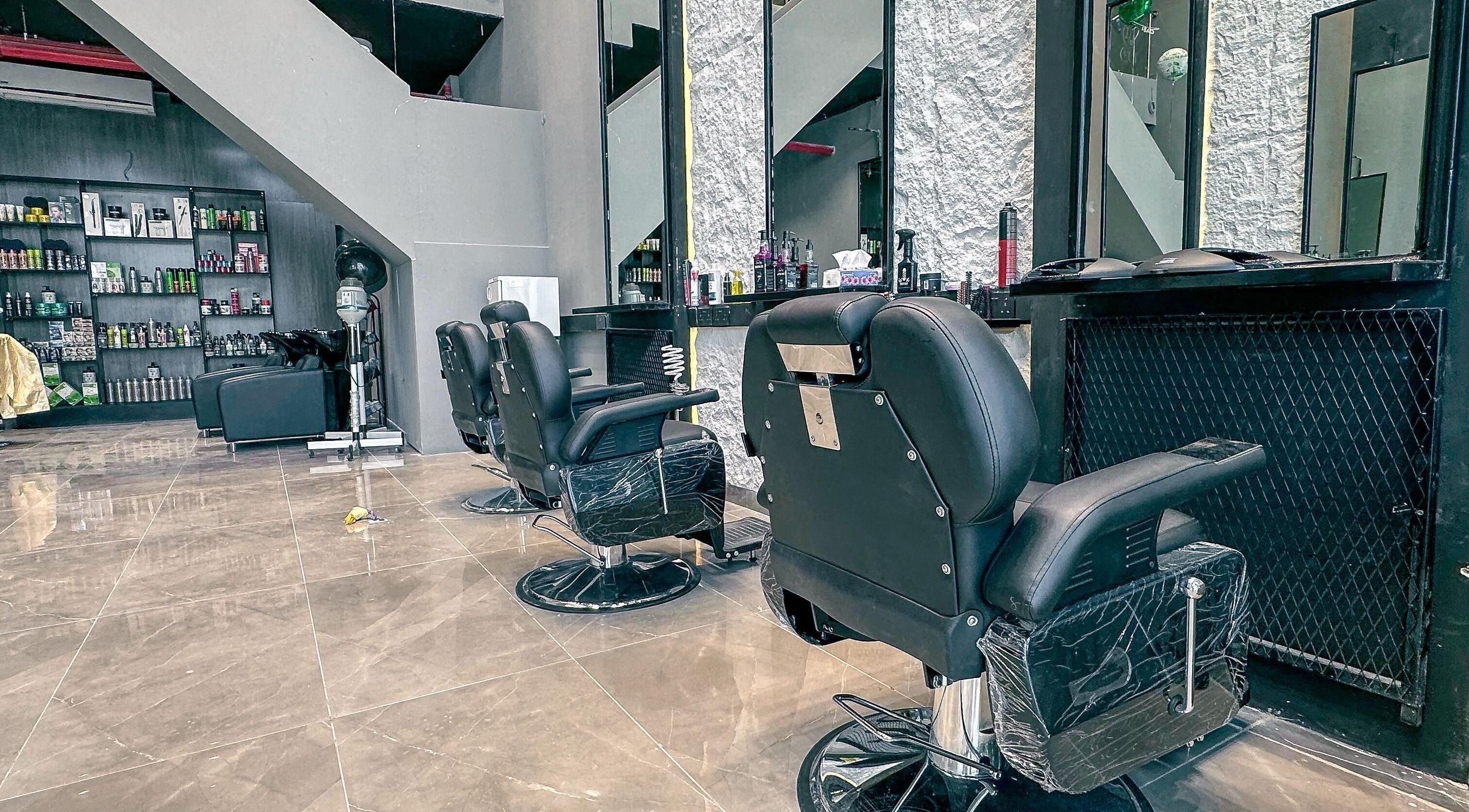 Modern salon interior at 1/2 Cuts Salon صالون هاف كت | Al Dammam, Dammam, Eastern Province, SA.