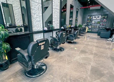 Chic interior of 1/2 Cuts Salon صالون هاف كت | Al Dammam, Dammam, Eastern Province, SA.