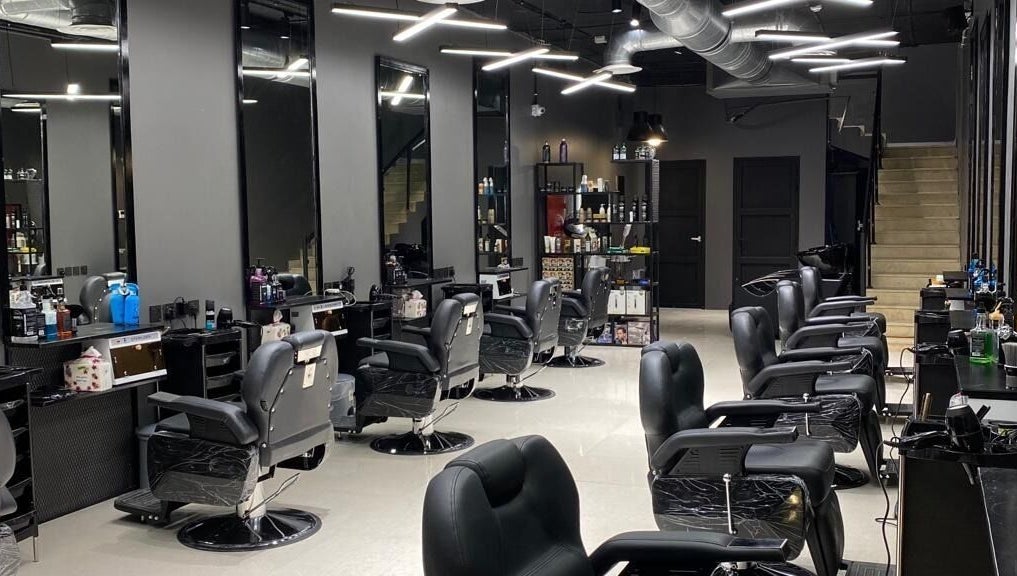 Modern interior of 1/2 Cuts Salon صالون هاف كت | Al Shifa in Riyadh, Riyadh Province, SA.