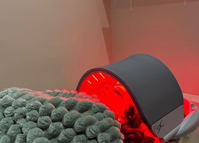 LED light therapy session at Aestiva clinic Ebbsfleet, Ebbsfleet Valley, England, GB.