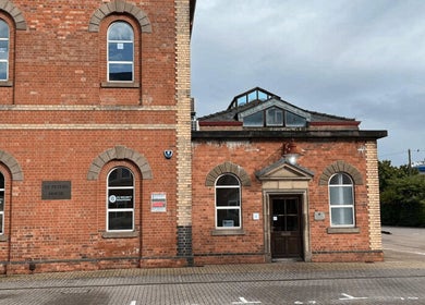 Exterior of Helen Wright Sports Massage Therapist in a red-brick building, Derby, England, GB.