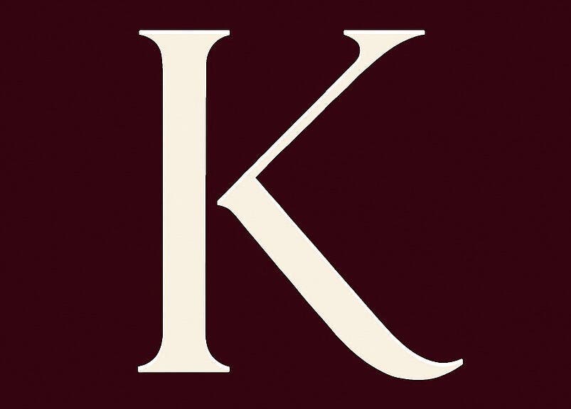 Katagri logo displaying a large letter K on a dark background in London, England, GB.