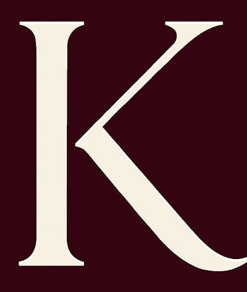 Katagri logo displaying a large letter K on a dark background in London, England, GB.