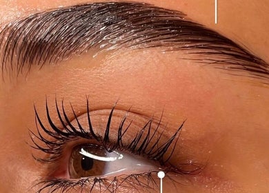 Beautifully shaped eyebrow and lashes styled at LBK Paris Beauty Salon, Dubai, AE.