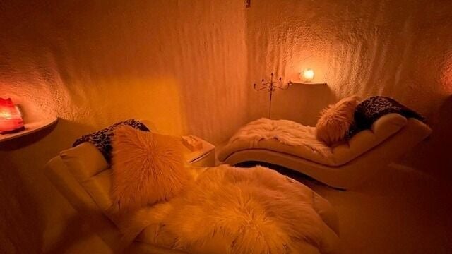 Cozy, dimly lit room at The Salt Suite Private Room, Victoria Park, Western Australia, AU.