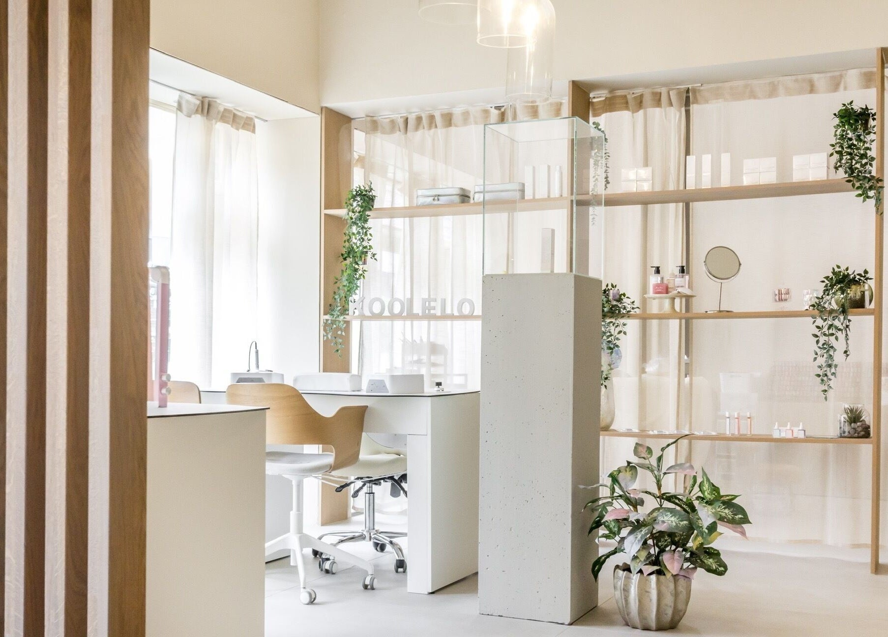 Modern and elegant beauty studio interior at Koolelo X Get Nailed Academy, Zürich, Zürich, CH.