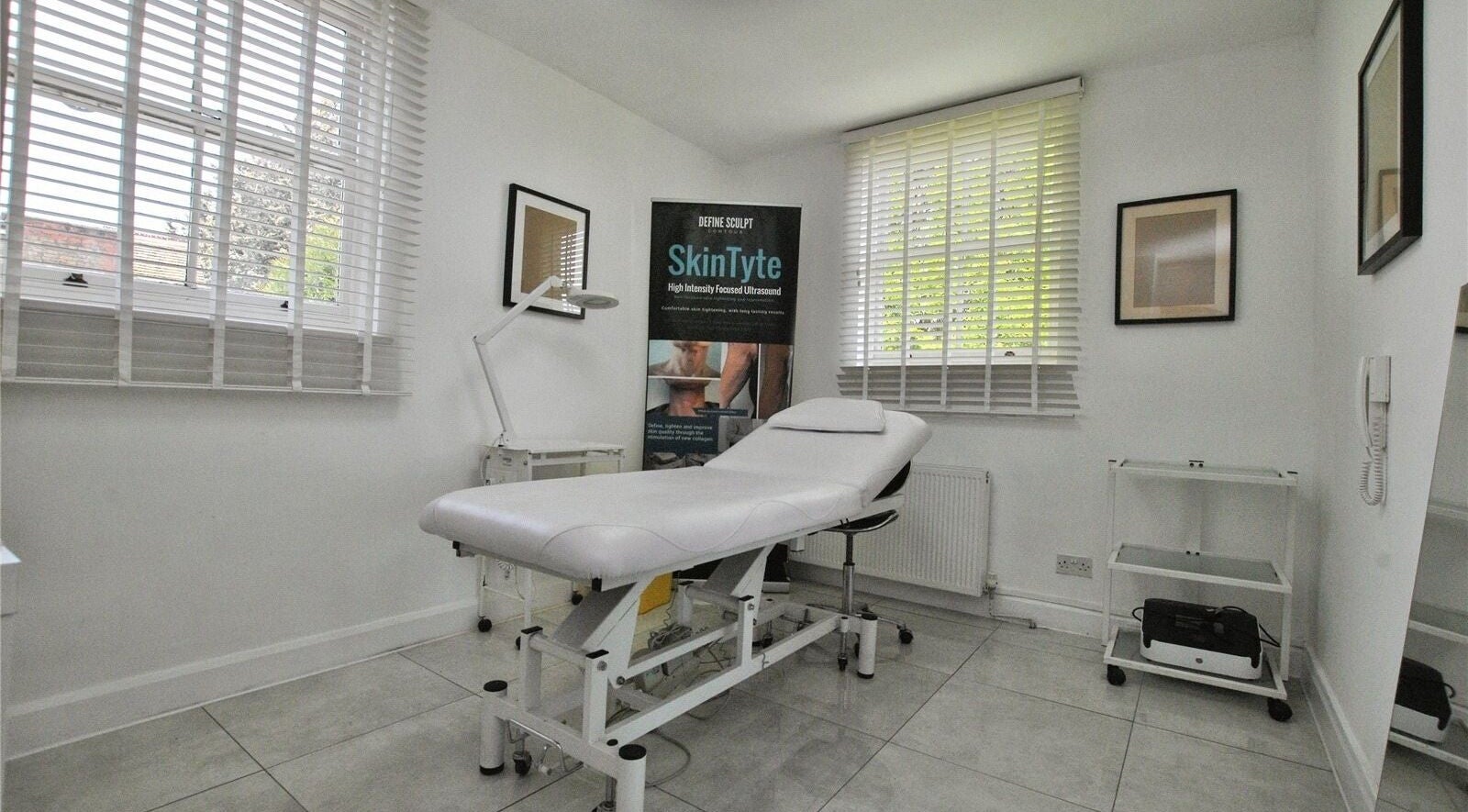 Tranquil treatment room at Another Level Medispa in Chelmsford, England. Ideal for relaxation and rejuvenation.