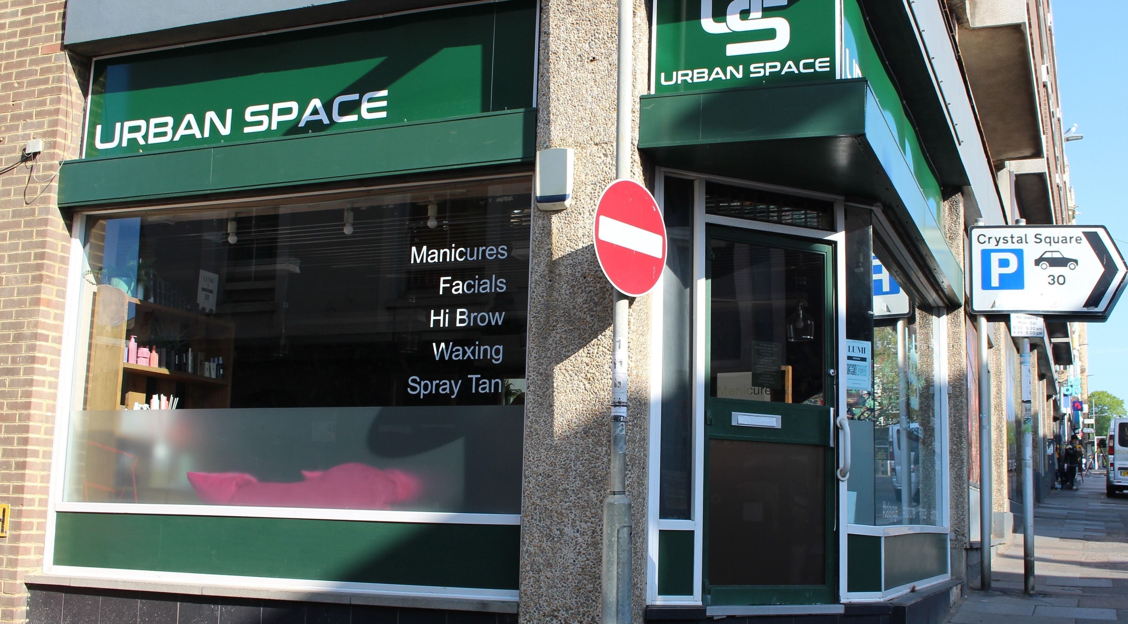 Exterior of Jody Brooks at Urban Space, Saint Leonards, offering beauty services in England, GB.