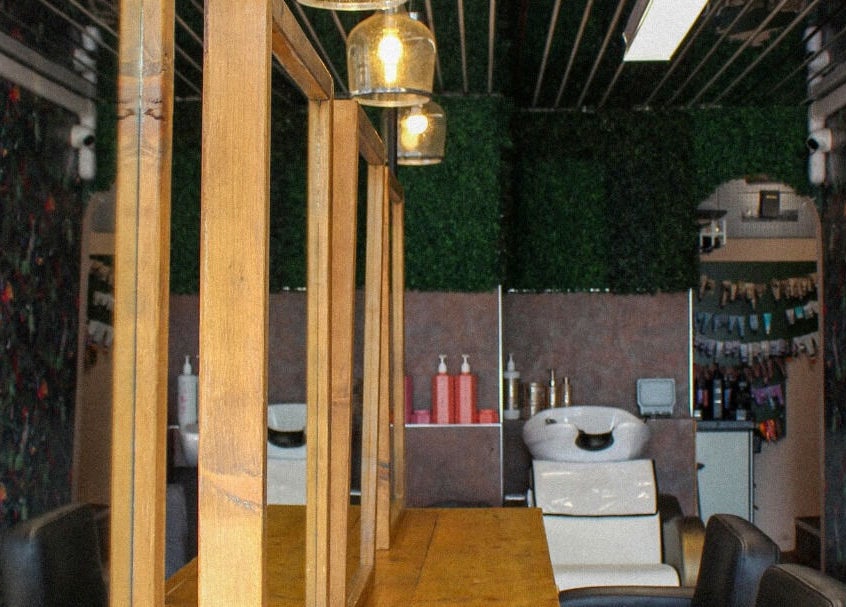 Trendy salon interior featuring stylish decor at Jody Brooks at Urban Space, Saint Leonards, England, GB.