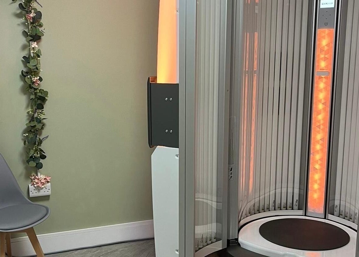 Tanning booth at Utopia Wymondham. Stylish setup in Wymondham, England, GB offering advanced wellness services.