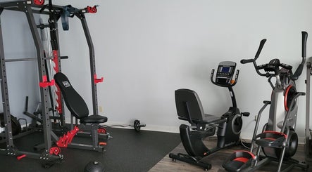 Modern fitness equipment at Stealth Fitness, Green Bay, Wisconsin, US gym.