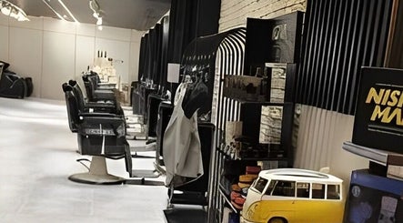 Stylish interior of The Address Barber | صالون العنوان اشبيليا in Riyadh Province, SA.