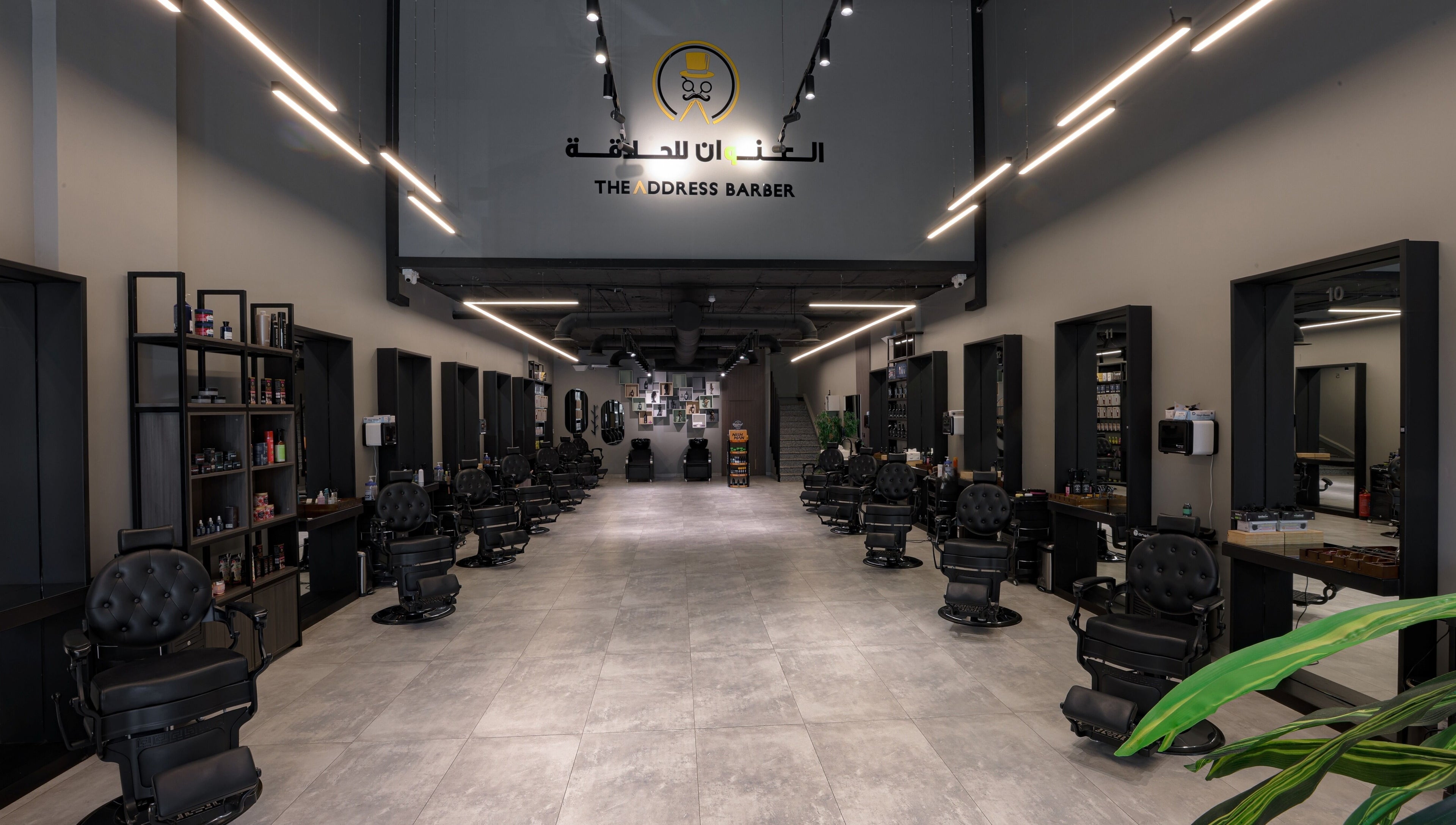 Stylish barber chairs and mirrors at The Address Barber | صالون العنوان قرطبة, Riyadh, Riyadh Province, SA.