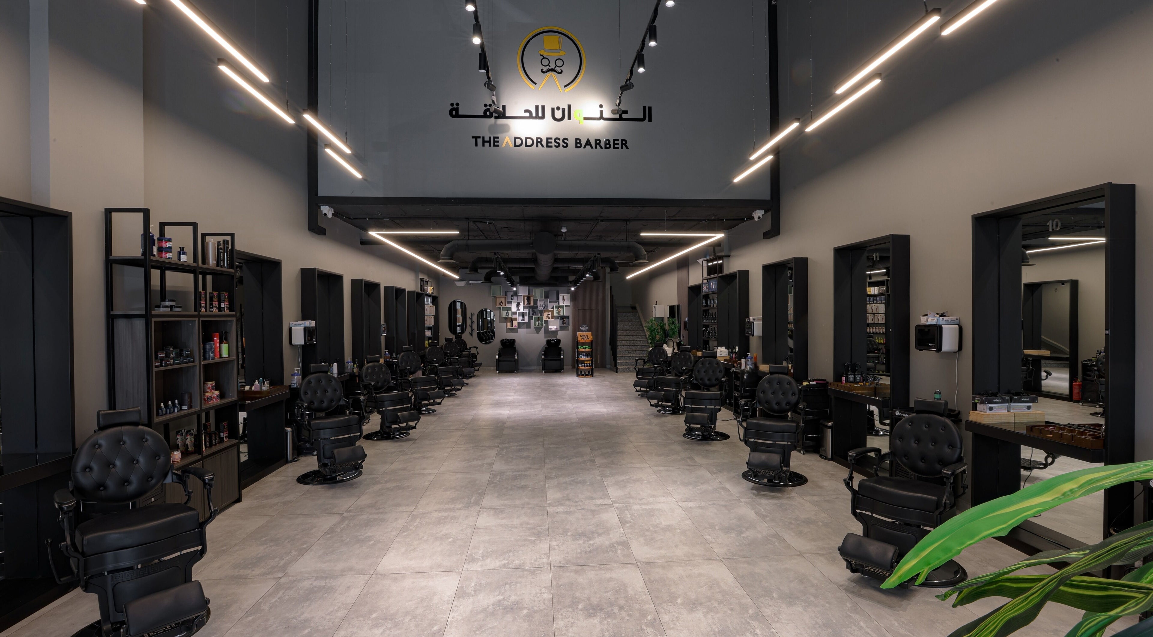Stylish barber chairs and mirrors at The Address Barber | صالون العنوان قرطبة, Riyadh, Riyadh Province, SA.