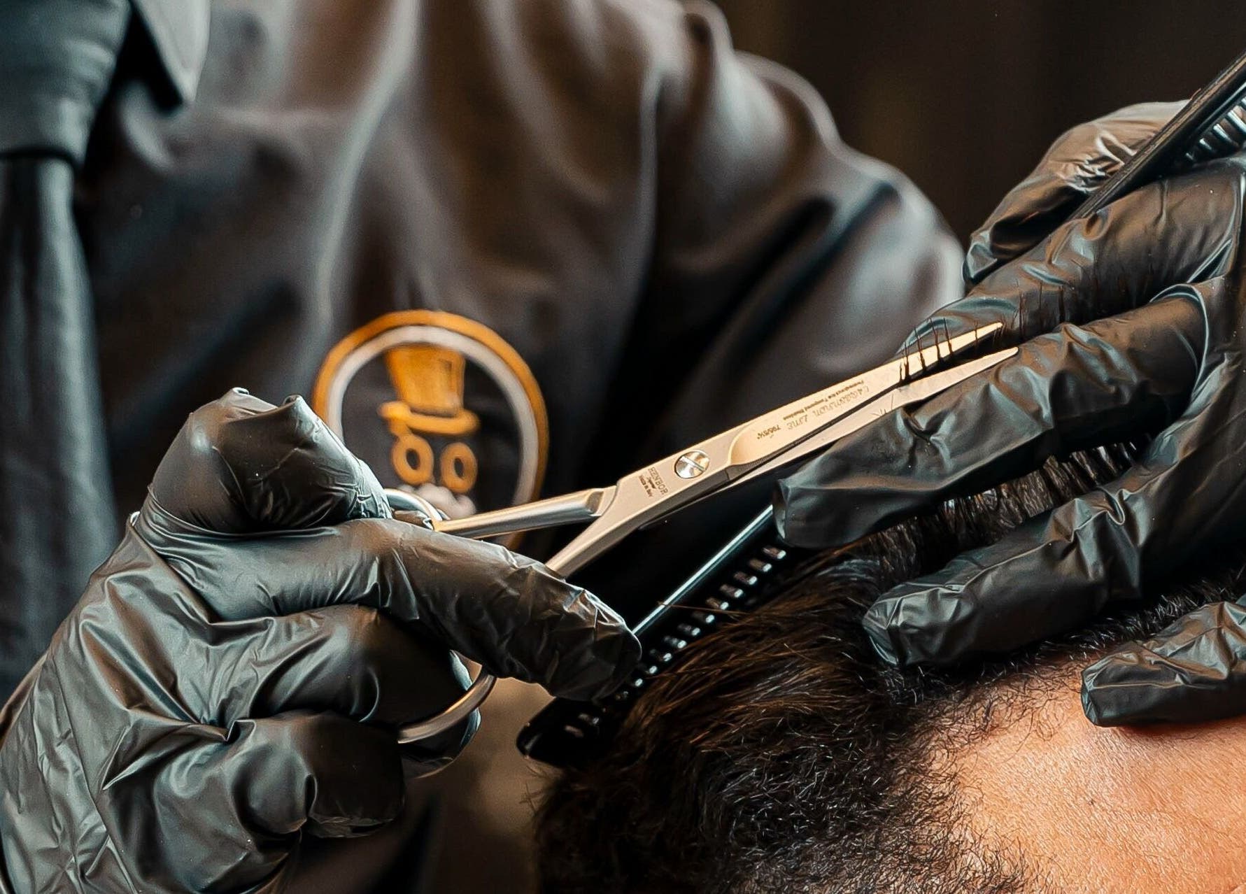 Haircut in progress at The Address Barber | صالون العنوان قرطبة, Riyadh, Riyadh Province, SA.