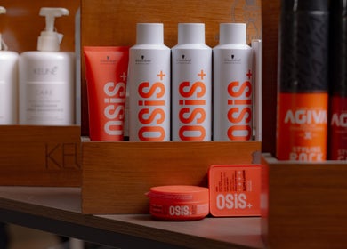 Professional hair products at The Address Barber | صالون العنوان النزهة in Riyadh, Riyadh Province, SA.