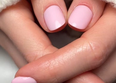 Elegant pink manicure showcased at Ocean Bloom - Helston, Helston, England, GB salon.