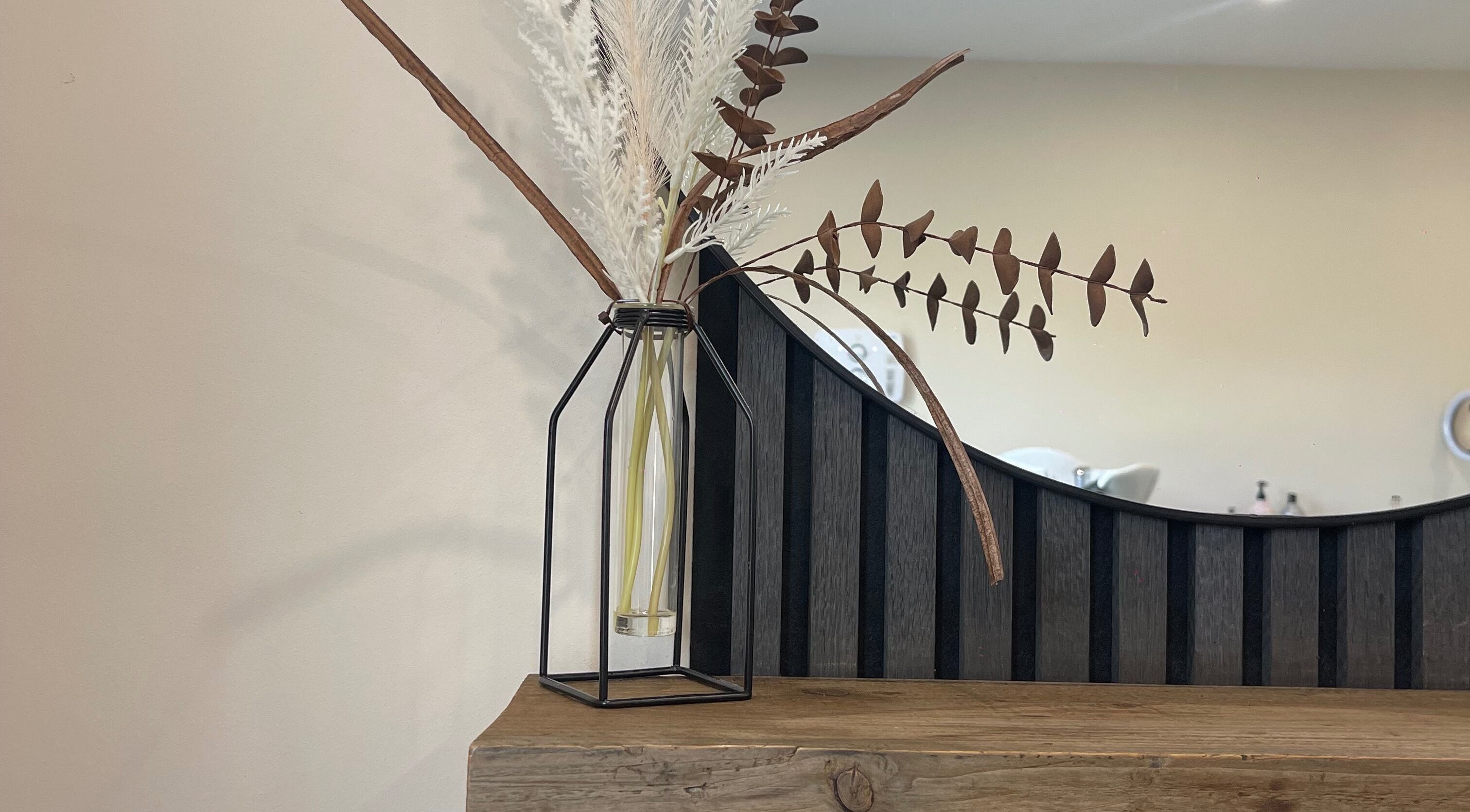 Elegant vase with dried plants at Studio A, County Meath, County Meath, IE.