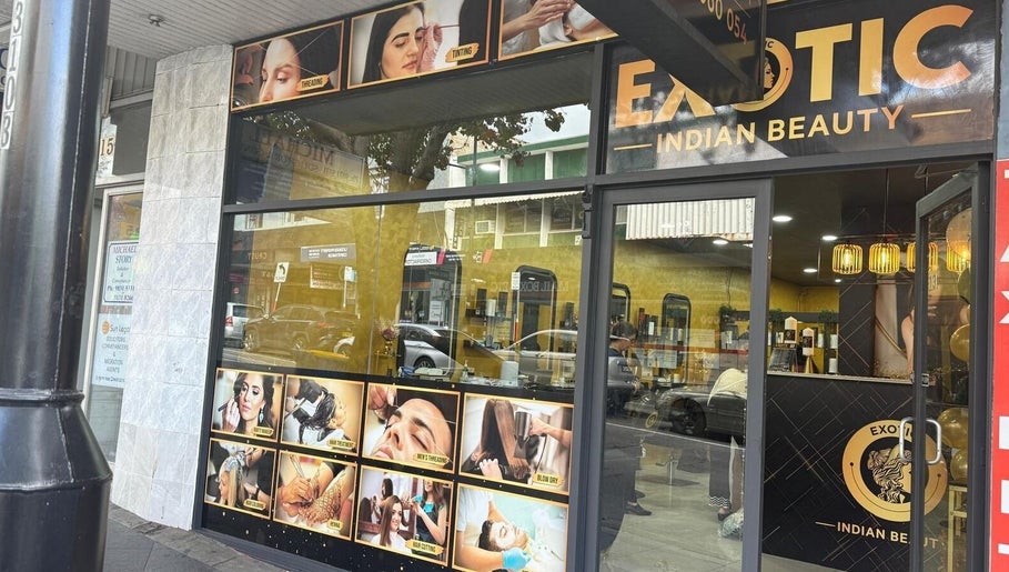 Exquisite storefront of Exotic Indian Beauty on Flushcombe Rd, Blacktown, New South Wales, AU showcasing beauty services.