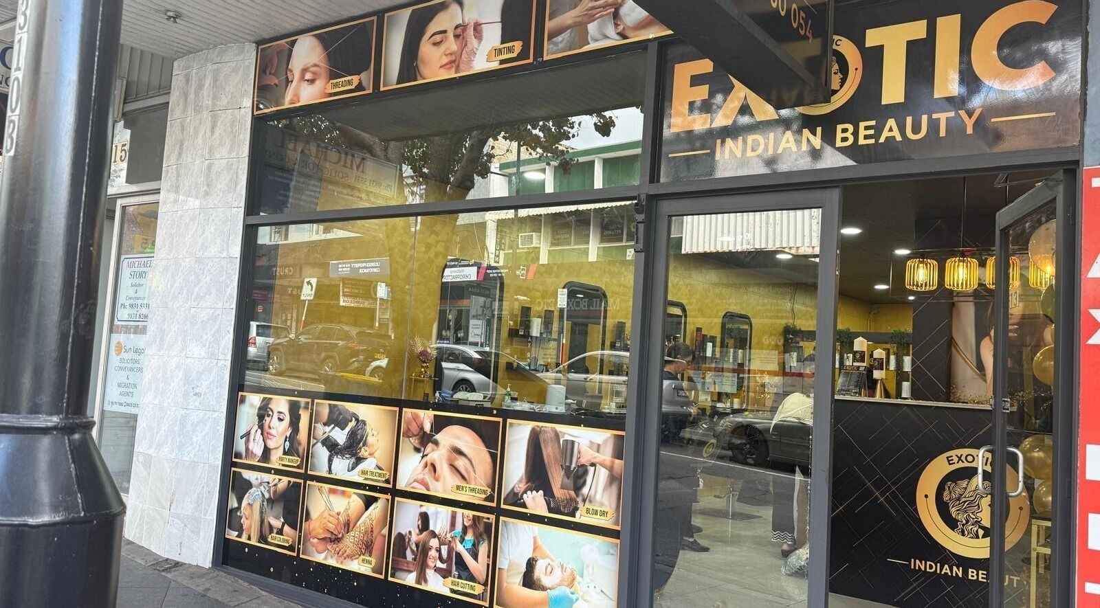 Exquisite storefront of Exotic Indian Beauty on Flushcombe Rd, Blacktown, New South Wales, AU showcasing beauty services.