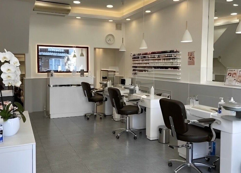 Sleek nail studio at Totally Tips and Toes, London, England, GB, highlighting modern decor and inviting atmosphere.