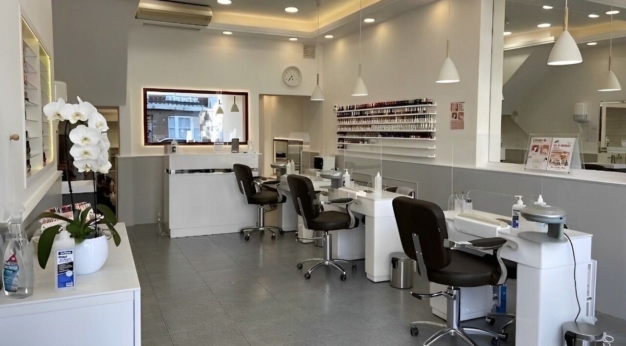 Sleek nail studio at Totally Tips and Toes, London, England, GB, highlighting modern decor and inviting atmosphere.