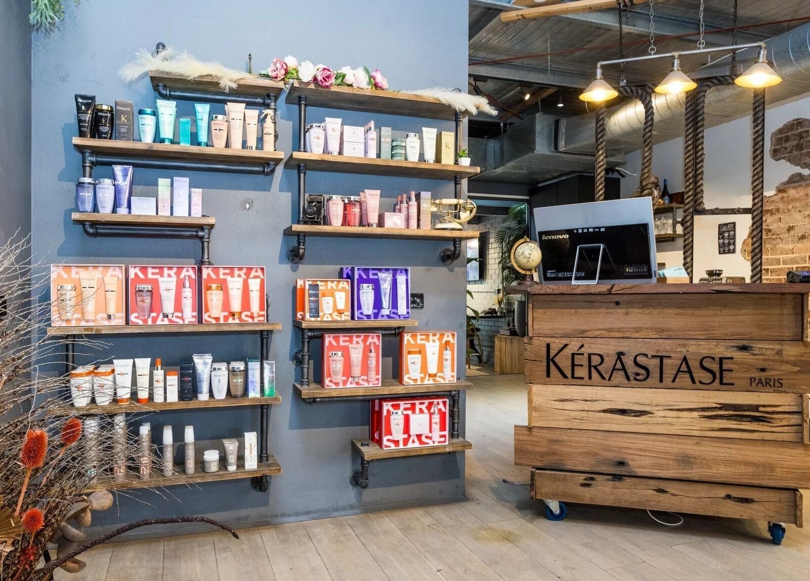 Evoke Hair Salon Rosebery features a stylish product display in Rosebery, New South Wales, AU.