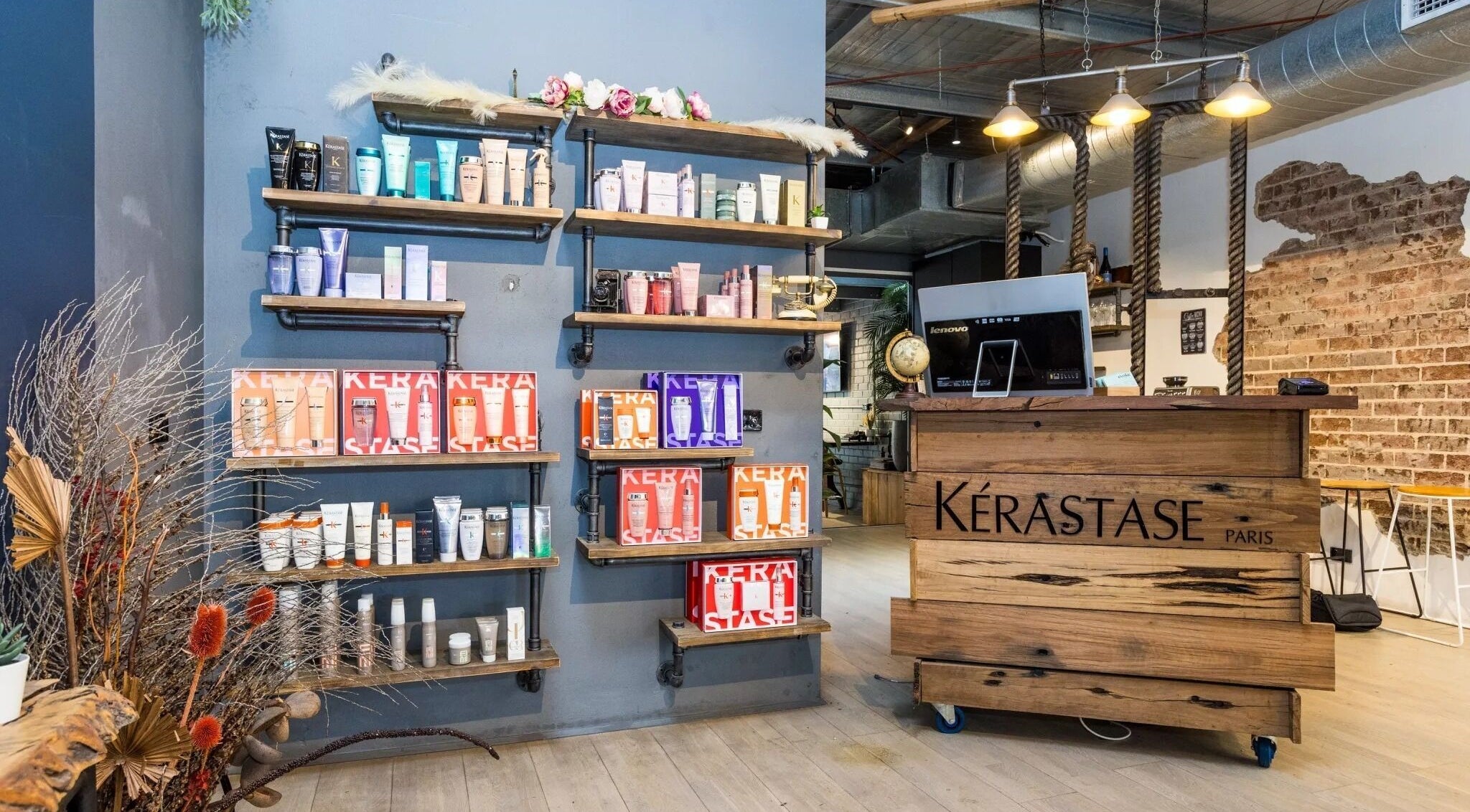 Evoke Hair Salon Rosebery features a stylish product display in Rosebery, New South Wales, AU.