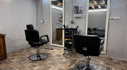Modern hair salon at Shiren Hair & Beauty in Regina, Saskatchewan, CA with sleek styling chairs and mirrors.