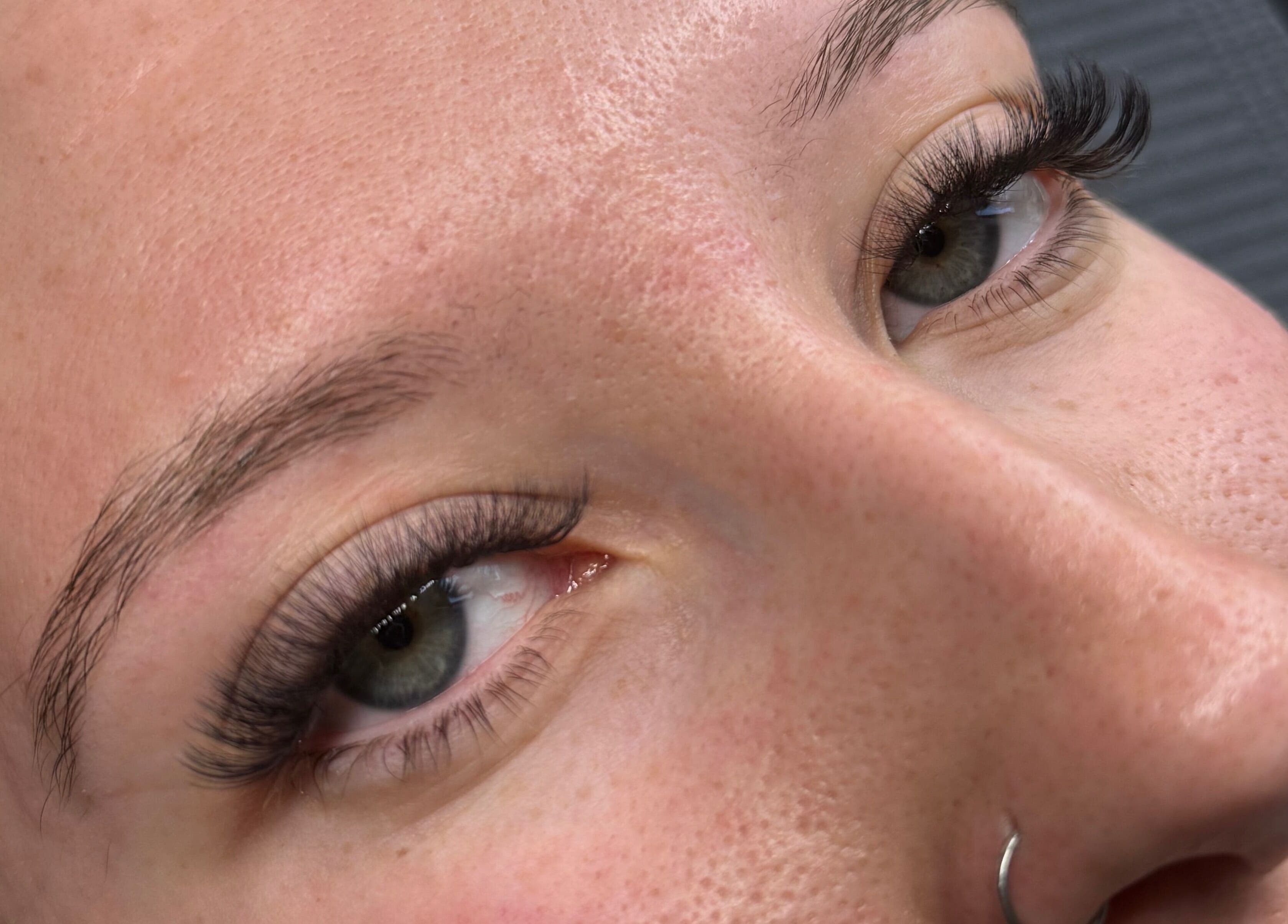 Close-up of eyelash extensions at Beauty By Bonni, Melbourne, Victoria, AU, showcasing lush, voluminous lashes.