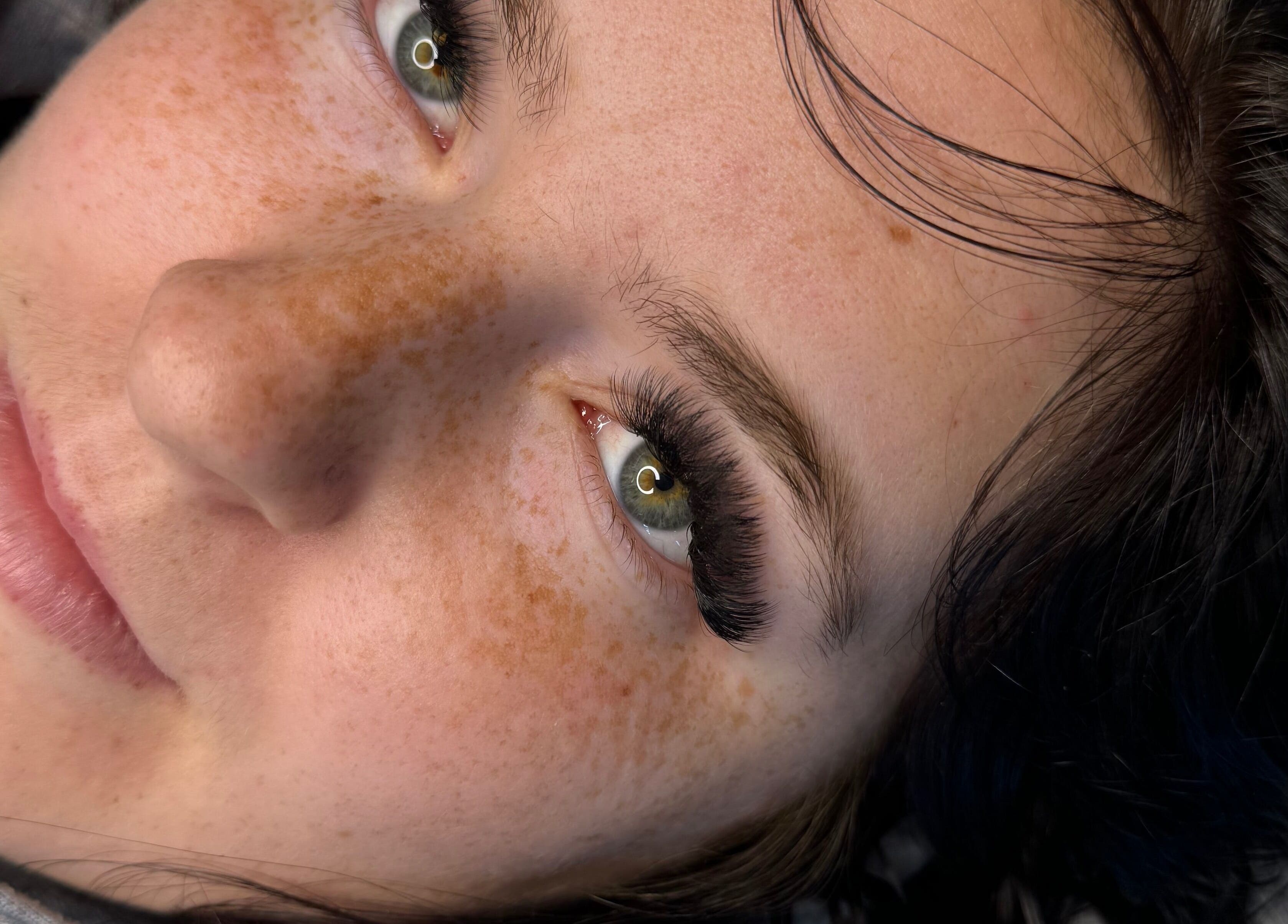 Close-up of woman's eye with lush lashes at Beauty By Bonni, Melbourne, Victoria, AU.