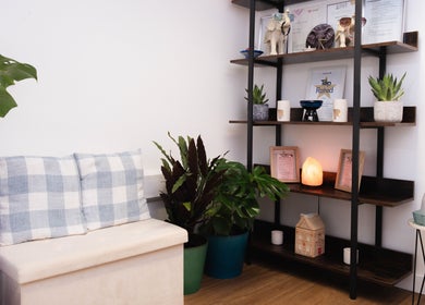 Relaxing seating area at Paul Sri Thai BodyWork Massage in Containerville Unit53, London, England, GB.