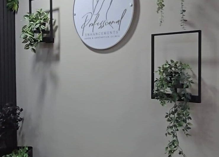 Modern decor with hanging plants at Professional Enhancements, Lytham St Annes, England, GB.